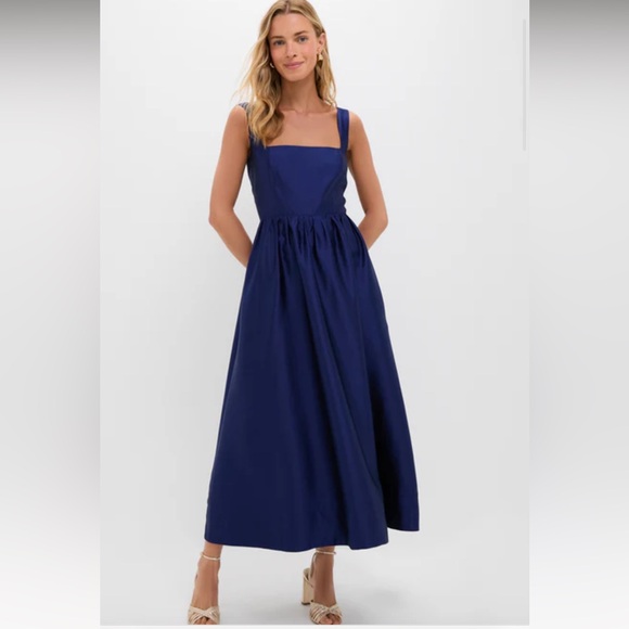 Tuckernuck Dupioni Esme Navy Dress - Picture 2 of 9